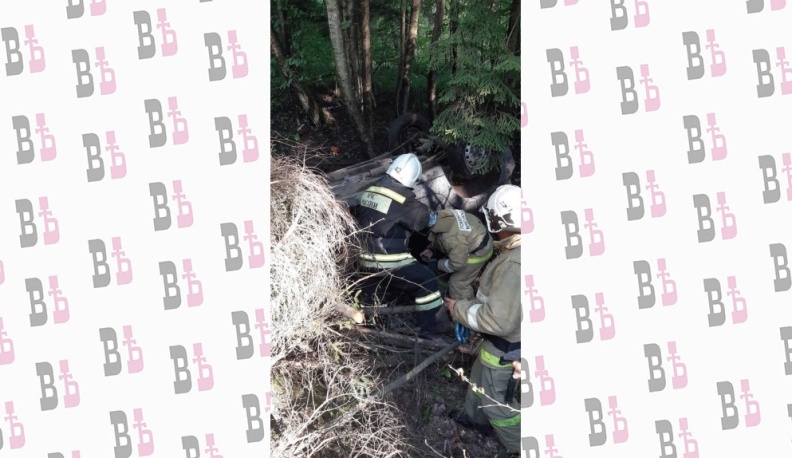 В Калужской области «Нива» вылетела в кювет и перевернулась