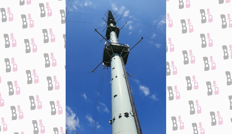 В Обнинске подняли флаг России на 300-метровую высоту