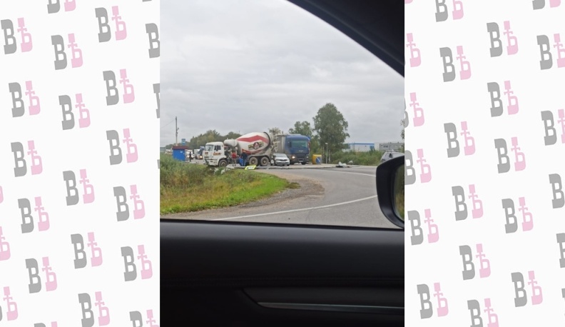 В Ворсино бетономешалка снесла фонарный столб