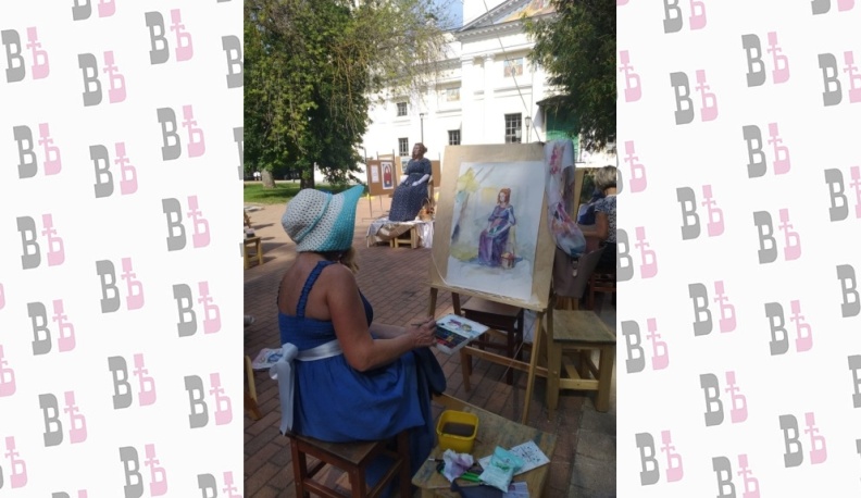 На День города калужане рисовали XIX век