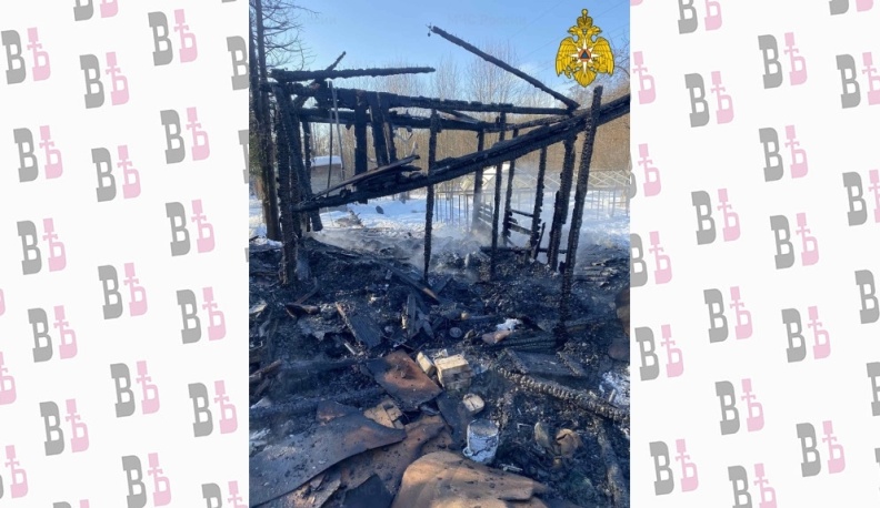 В обнинском СНТ «Маяк» сгорел дачный дом