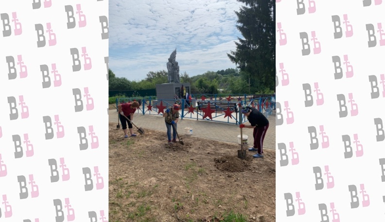 В Медынском районе благоустроили территорию у братской могилы