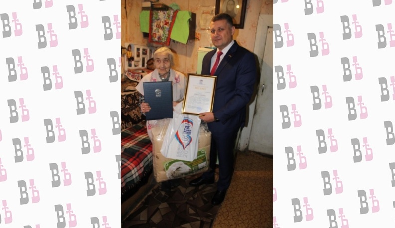 В Ферзиковском районе поздравили старейшего члена партии "Единая Россия" 
