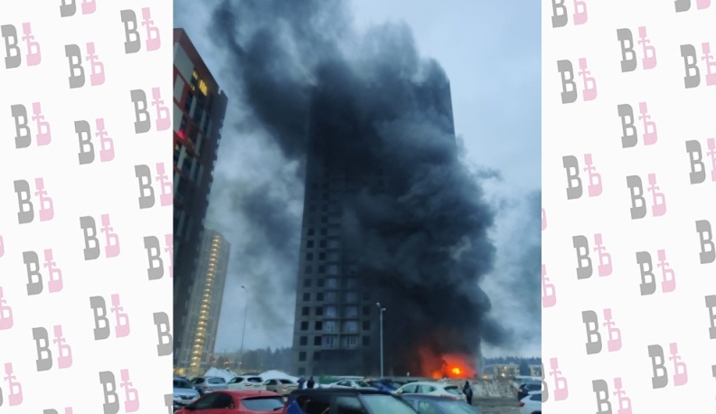 В Обнинске горела недостроенная многоэтажка