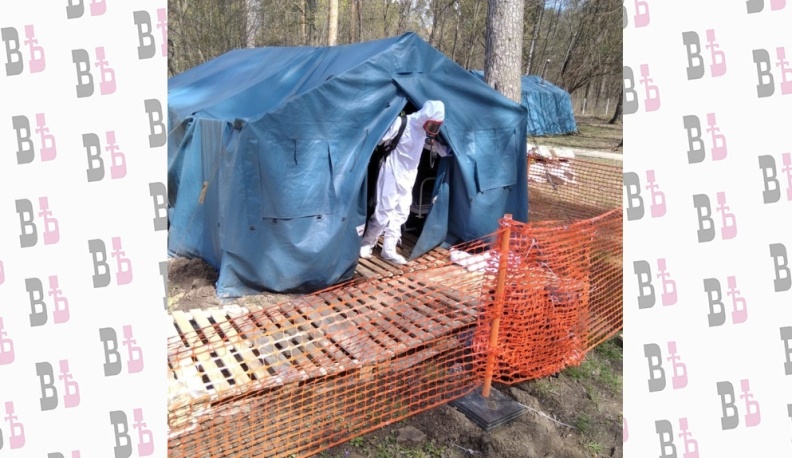 Спасатели развернули в Калужской области два пункта спецобработки техники и медицинского персонала