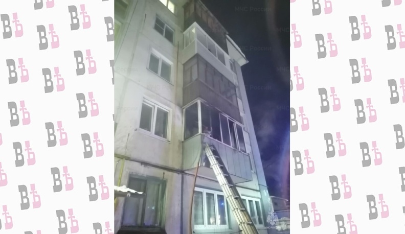 Ночью в Калуге загорелась квартира