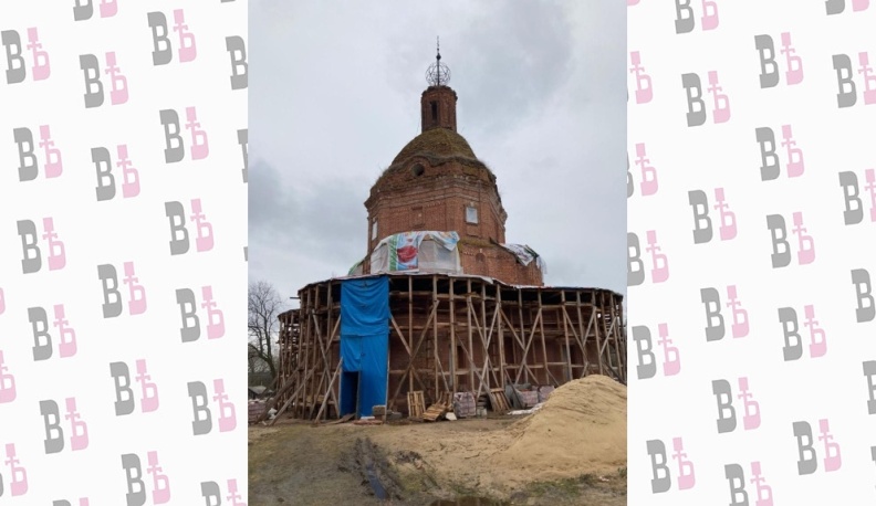 Возобновились работы по восстановлению чудотворного храма в Тарусском районе