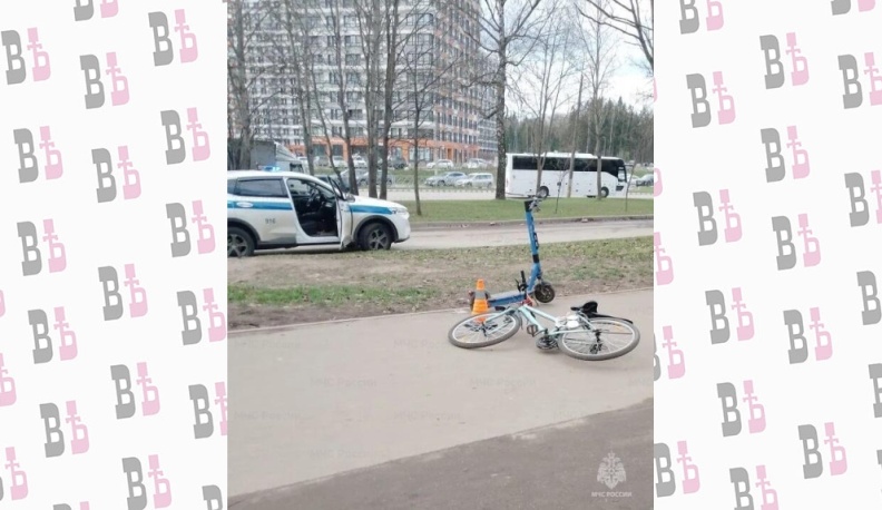 В Обнинске столкнулись велосипедист и самокатчик