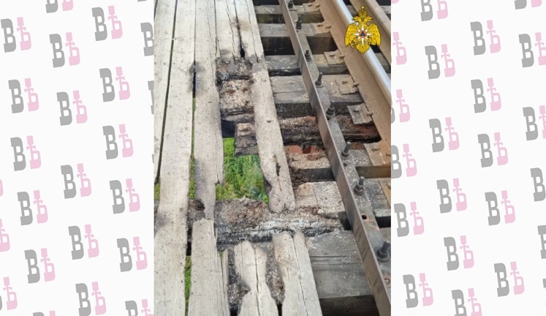 В калужском Кирове ликвидировано возгорание на железнодорожном мосту