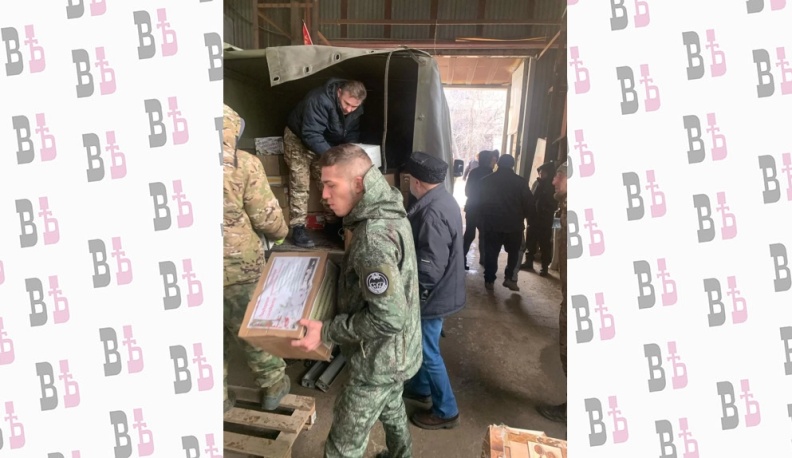 Гуманитарный конвой  в основном  составляли посылки, собранные  жителями Ферзиковского района.