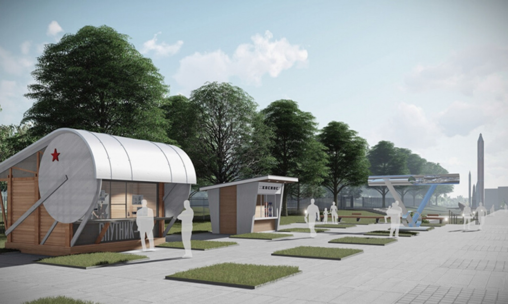 Палатки у музея космонавтики.jpg Палатки у музея космонавтики.jpg