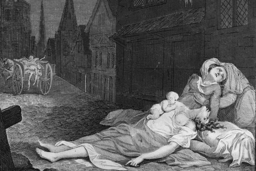 Эпидемия оспы. Гравюра XVIII века..jpg