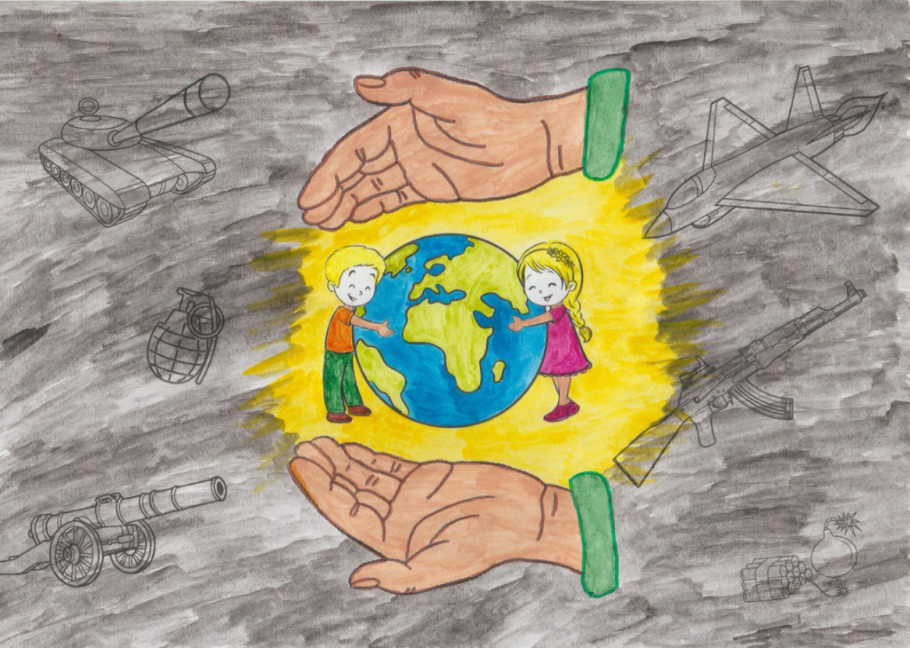 Рисунок Льва Кочеткова к Всероссийскому творческому конкурсу «На защите мира» .jpg