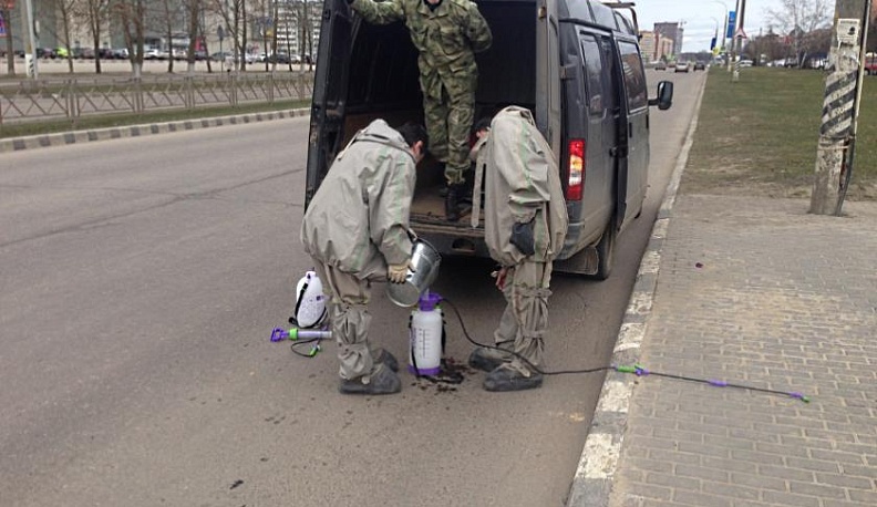 В Обнинске моют и дезинфицируют общественные пространства