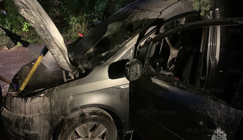 В Обнинске загорелась машина