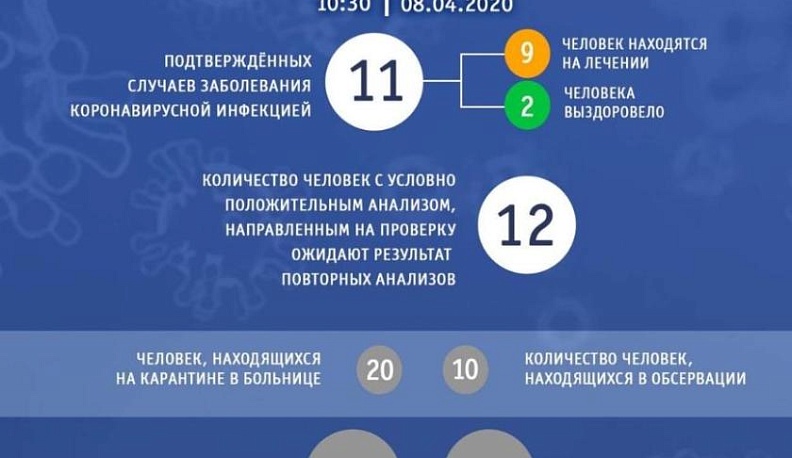 Владислав Шапша опубликовал оперативную информацию о коронавирусе на утро 8 апреля