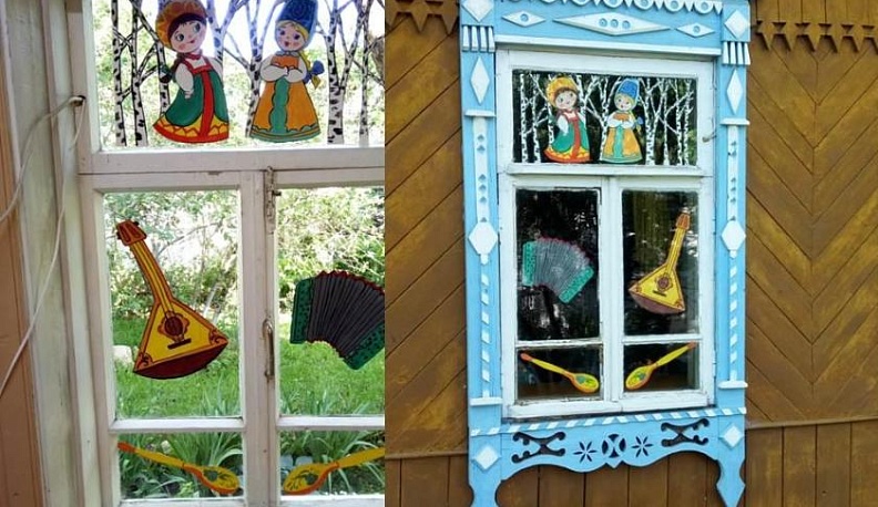 Жуковцы ко Дню России украсили свои окна