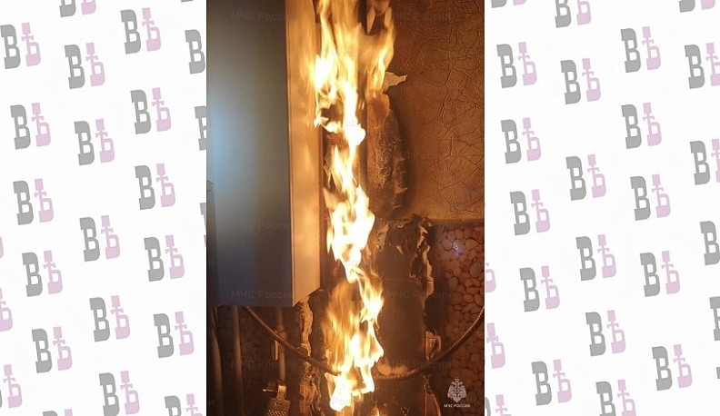 В одном из районных центров Калужской области загорелась квартира