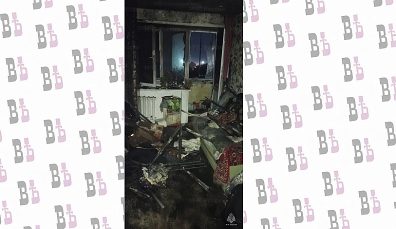 В Калуге в многоэтажном доме сгорела квартира
