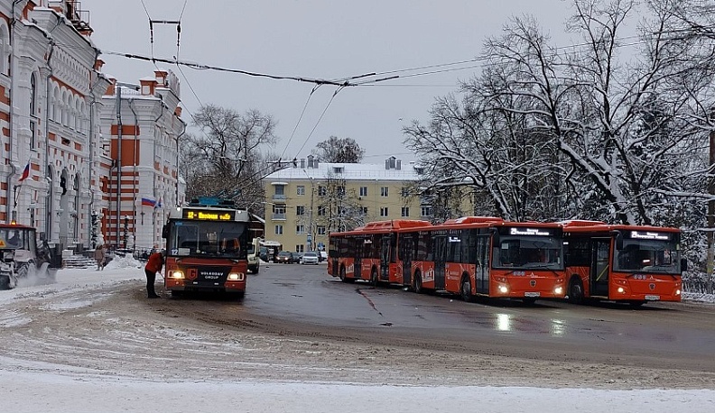 Общественный транспорт в Калуге работает с перебоями из-за непогоды