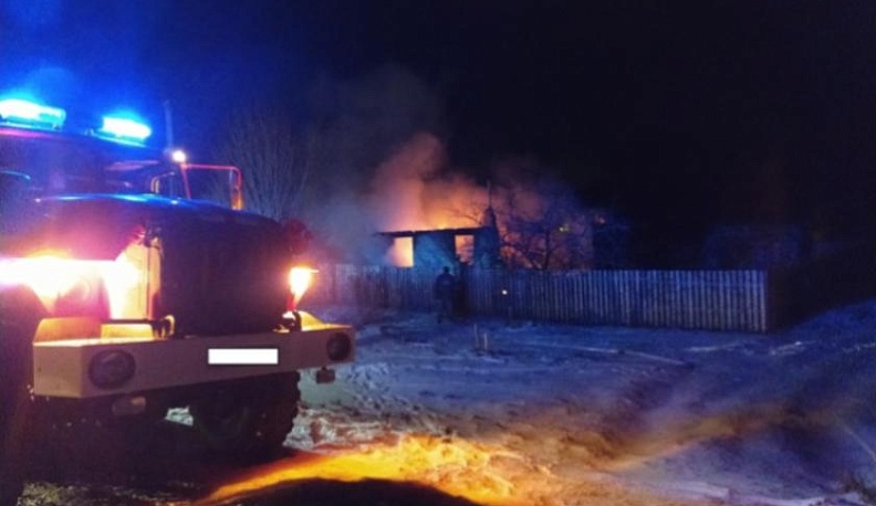 В Думиничском районе сгорел жилой дом