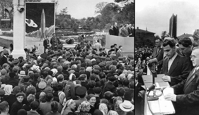 В Калуге 65 лет назад заложили будущий памятник Циолковскому с ракетой