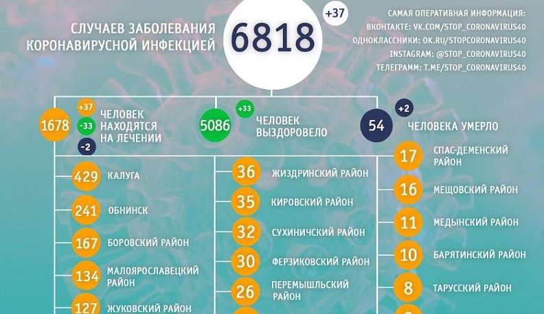 Еще два пациента с коронавирусом умерли в Калужской области