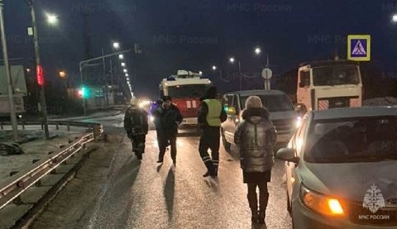 На шоссе под Калугой «Киа Рио» сбила пешехода