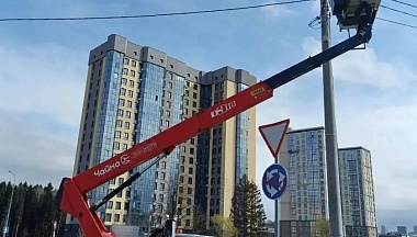 В Обнинске продолжают вести работы по освещению улиц 