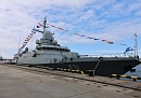В Балтийске прошла церемония поднятия Андреевского флага на подшефном Калуге корабле «Буря»