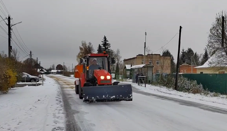В Ферзиковском районе устранили последствия снегопада