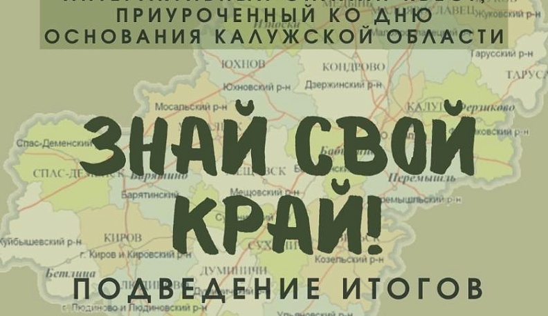 В Калуге подвели итоги интерактивного онлайн-квеста «Знай свой край»