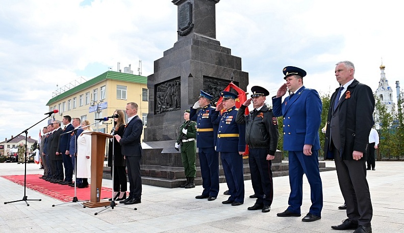 В Малоярославце открыли стелу «Город воинской славы»
