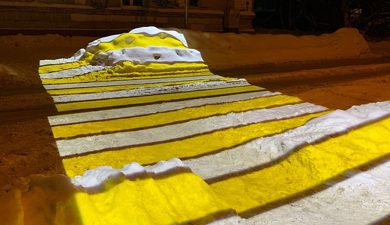 Еще 22 пешеходных перехода в Калуге стали проекционными