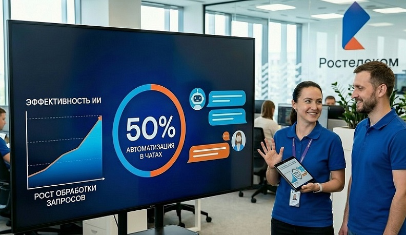«Ростелеком» достиг 50% автоматизации клиентской поддержки в чатах с помощью ИИ 