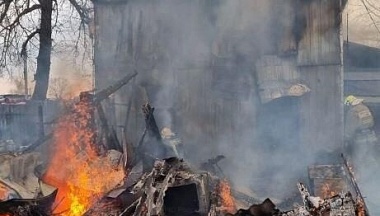 В Козельске произошел пожар садового дома