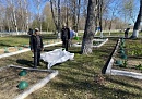В Людиновском округе приводят в порядок мемориалы в преддверии Дня Победы
