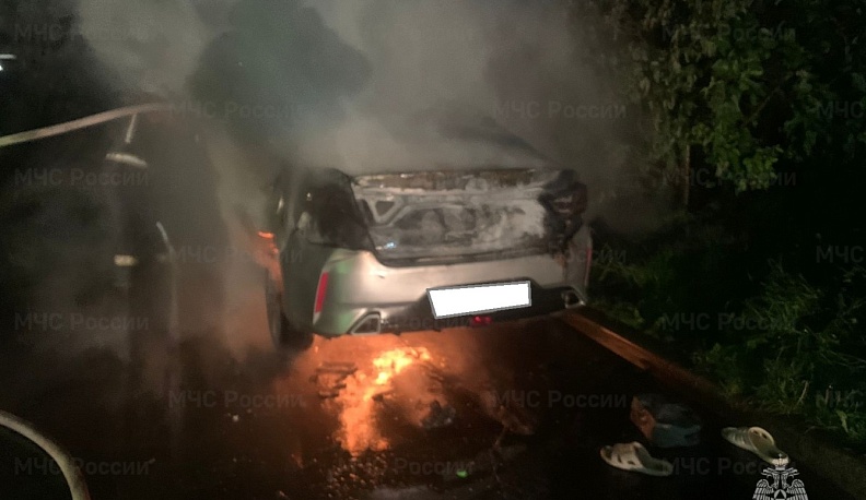 В Обнинске в машине сгорел человек