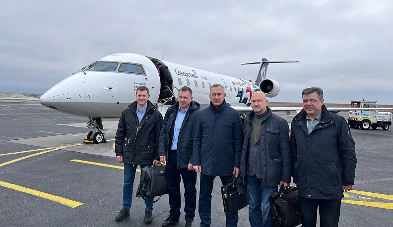 Владислав Шапша отправился в Минск и открыл постоянное авиасообщение в белорусскую столицу 