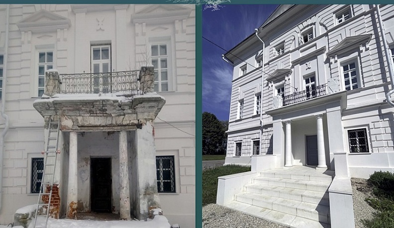 В Калужской области отреставрировали входные группы Дома Щепочкина