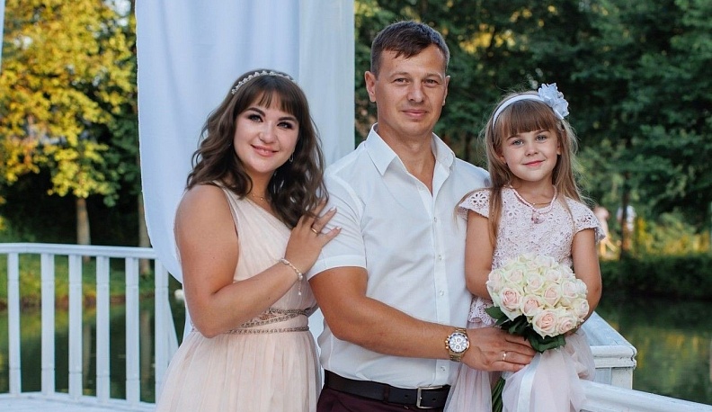 Семья Машиных: Марина, Николай и Катя.