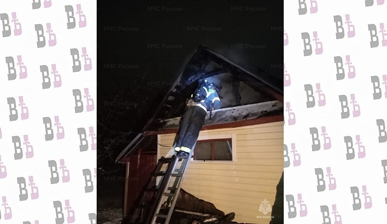 В Калужской области сгорела баня