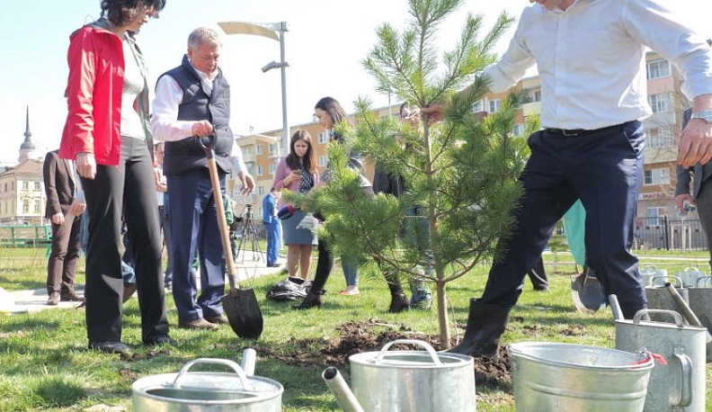 В новом городском парке Калуги  посадили деревья