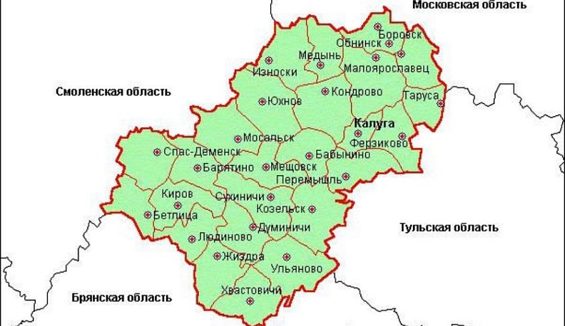 Границы между Калужской и Брянской областями могут измениться