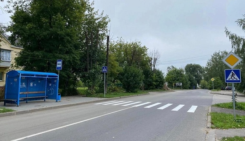 В Калуге на улице Никитина появился новый пешеходный переход