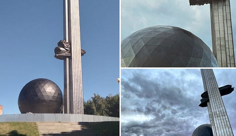 Сферу памятника 600-летия Калуги начали реставрировать 