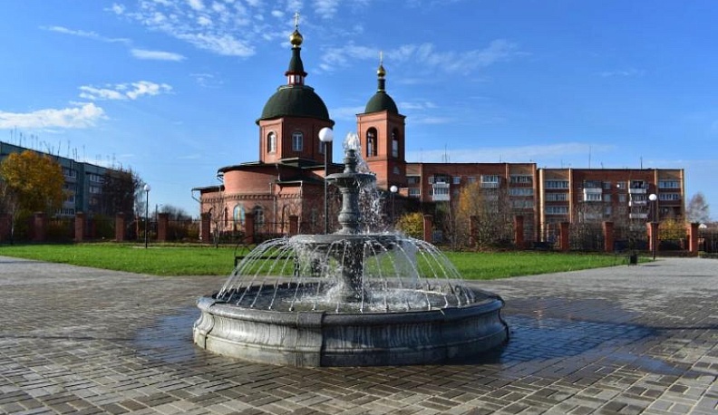 В Воротынске появился новый парк с фонтаном