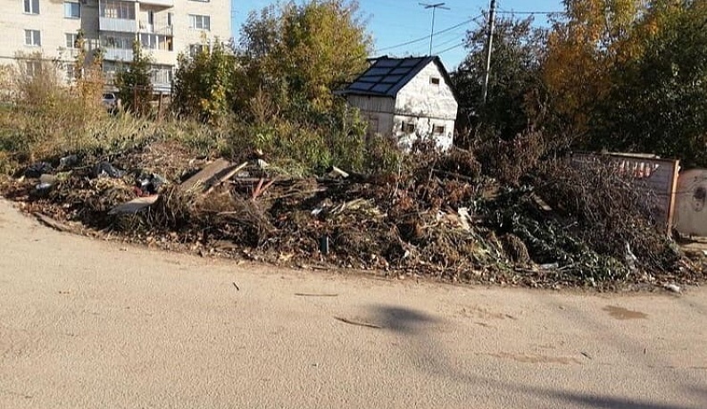 В Калуге после обращения в соцсетях на улице Тракторной убрали мусор