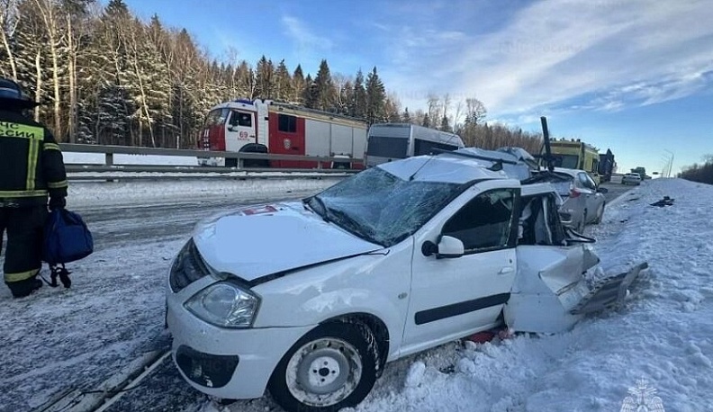 Несколько человек пострадали в ДТП с тяжелогрузом под Калугой