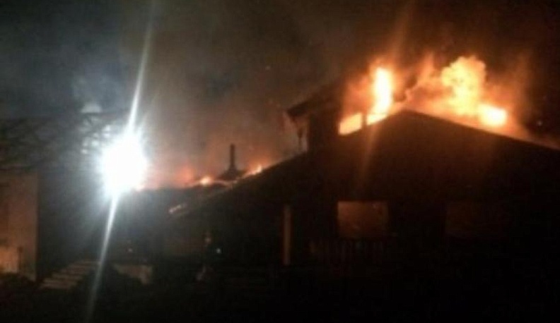 В Тарусском районе сгорела баня